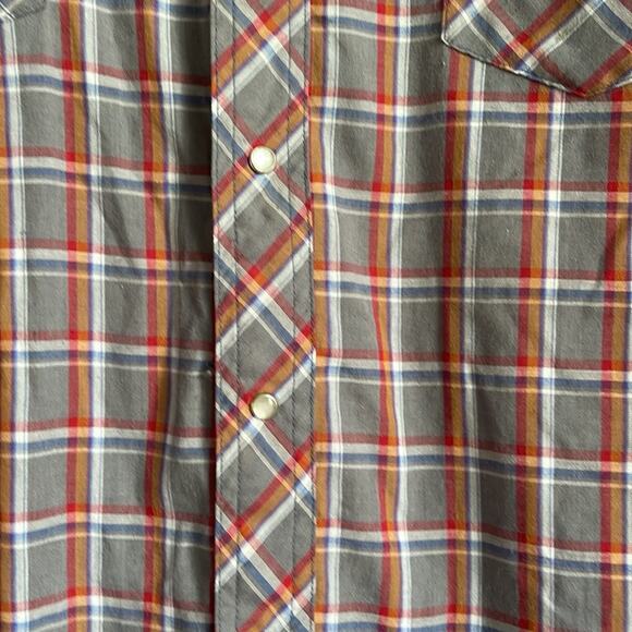Vintage Rustler X-Long Tails western rodeo plaid pearl snap button up shirt - Picture 5 of 7